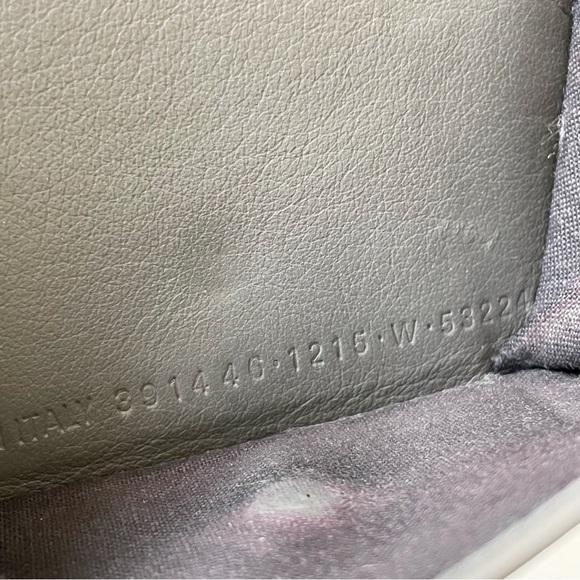 Balenciaga gray leather silver logo mini trifold wallet - Picture 6 of 9